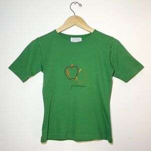 🍏 Vintage Doncaster Apple Tee – XS – Made in Hong Kong